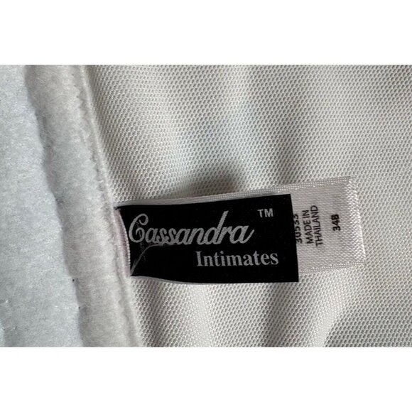 Cassandra White Lace Longline Wired Bra 34B Wedding or Formal Undergarment - Picture 5 of 9